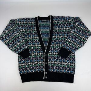 Vintage Expressions International Mens Size XL Sweater Grandpa Cardigan *Read